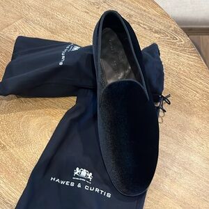 Hawes & Curtis velvet padded loafers from the UK